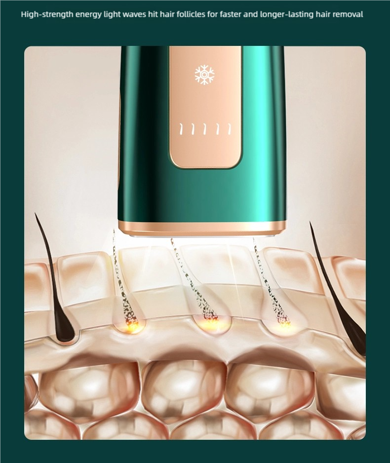 sapphire freezing point ipl hair removal device: painless & high efficiency at home hair removal