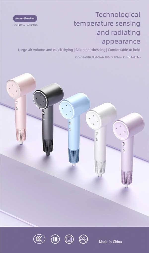 h15 high speed hair dryer: 110,000 rpm salon performance with intelligent temperature care & ultra quiet drying
