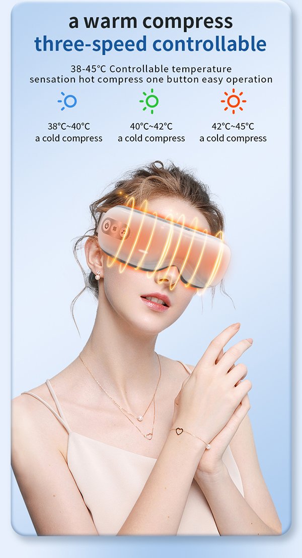 experience ultimate eye relief with our advanced 5 mode smart eye massager!