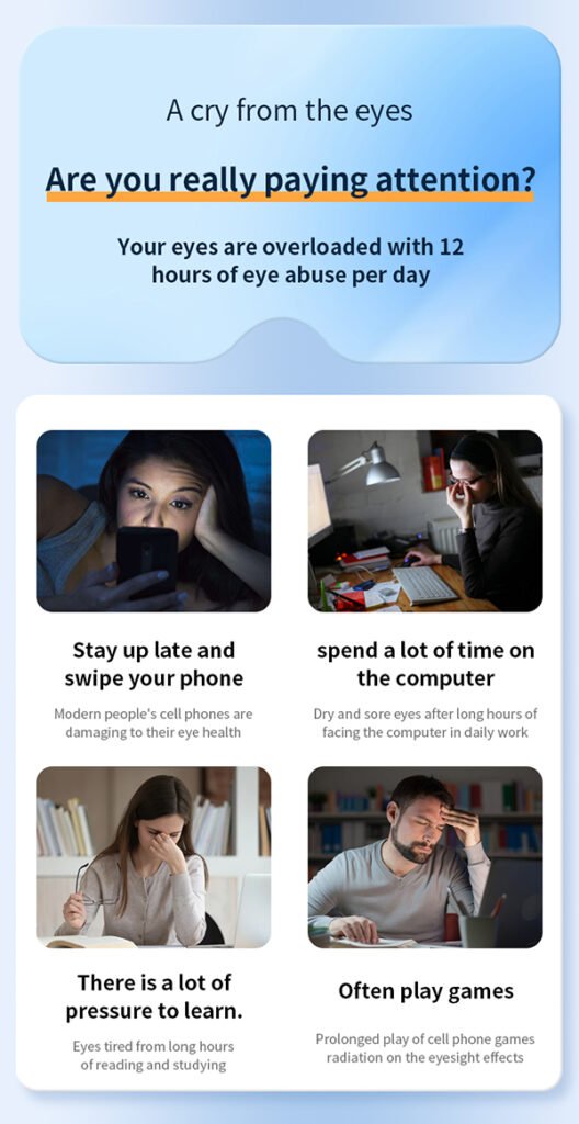 experience ultimate eye relief with our advanced 5 mode smart eye massager!