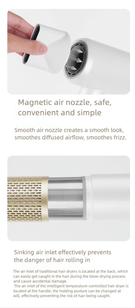 professional high speed hair dryer – 100 million negative ions, 21 modes & frizz free shine