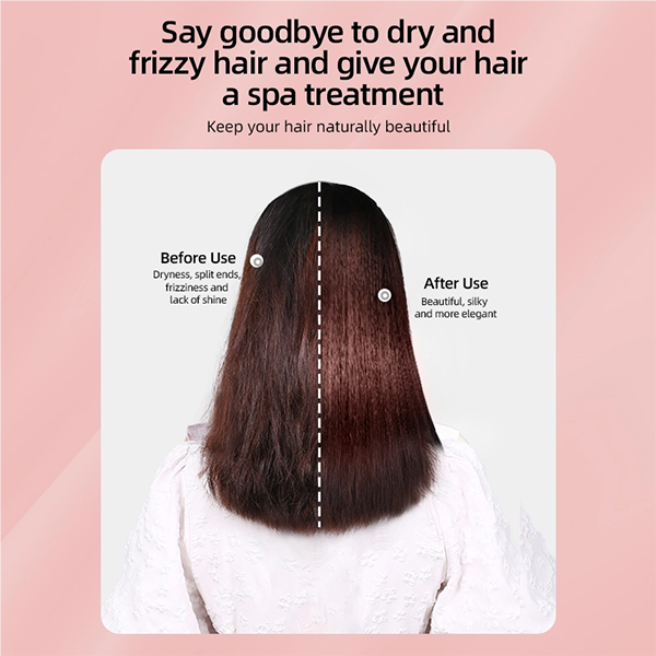 wireless hair straightening comb, negative ion hair care, portable straightener brush for frizz free hair