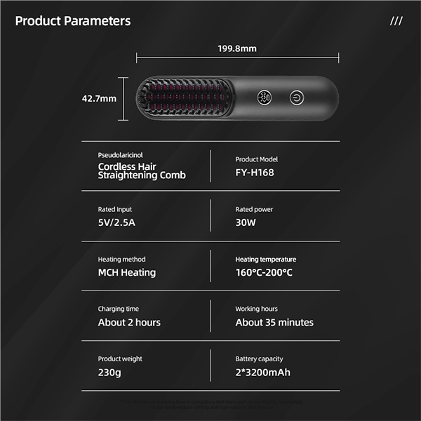 cordless hair straightening brush with negative ions, 2 in 1 straighten & style tool, constant temperature hair care manufacturer