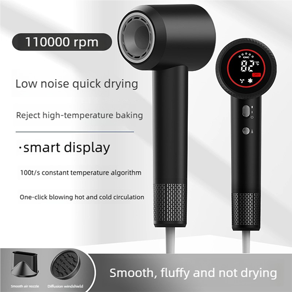 premium high speed hair dryer h20 – 110,000 rpm motor, smart display & global oem support