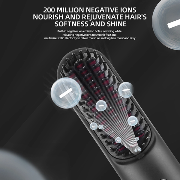 cordless hair straightening brush with negative ions, 2 in 1 straighten & style tool, constant temperature hair care manufacturer