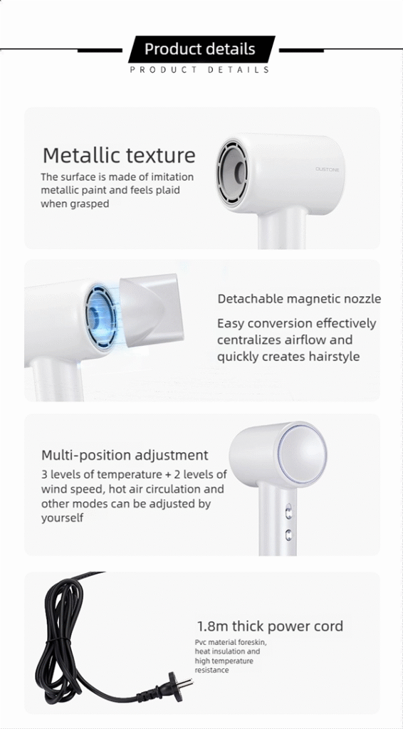 gowin h8 high speed hair dryer – professional performance, intelligent care