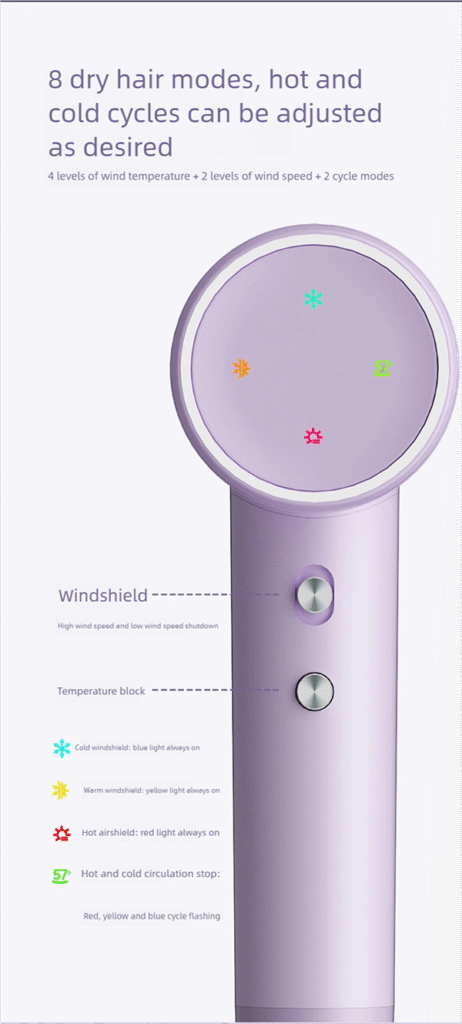 h15 high speed hair dryer: 110,000 rpm salon performance with intelligent temperature care & ultra quiet drying