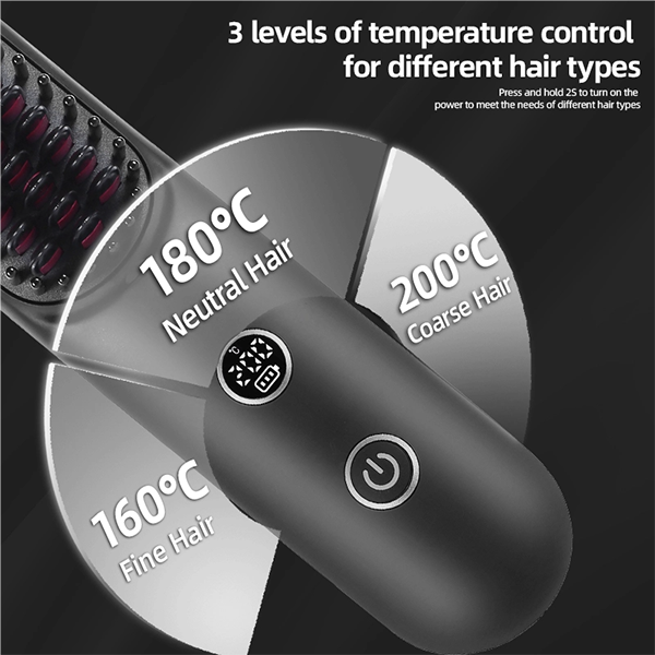 cordless hair straightening brush with negative ions, 2 in 1 straighten & style tool, constant temperature hair care manufacturer