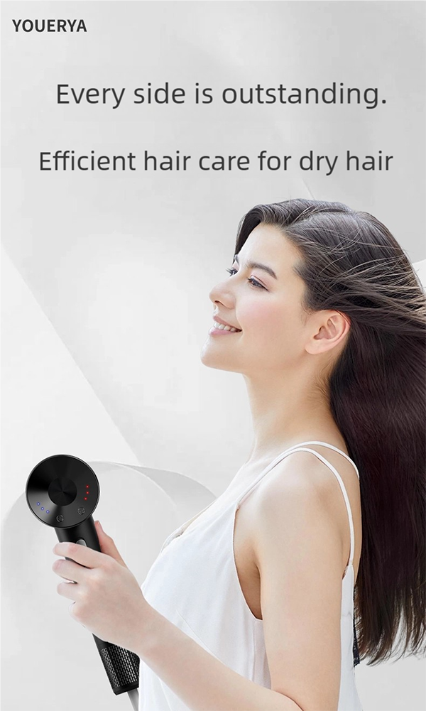 h21 professional hair dryer – 100,000 rpm ionic fast drying with smart temperature control & magnetic nozzles