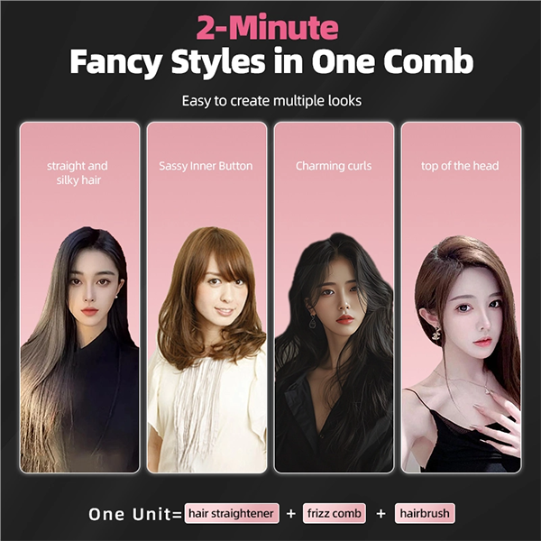 cordless hair straightening brush with negative ions, 2 in 1 straighten & style tool, constant temperature hair care manufacturer