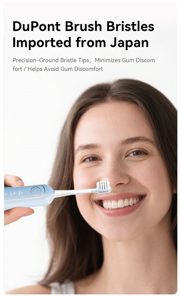 intelligent servo system electric toothbrush with 60° sweeping vibration