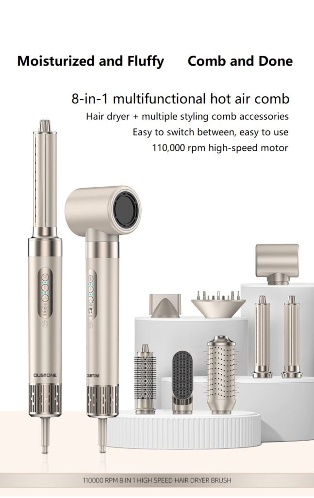8 in 1 high speed hot air brush 8in1 c6: style and dry with professional ease