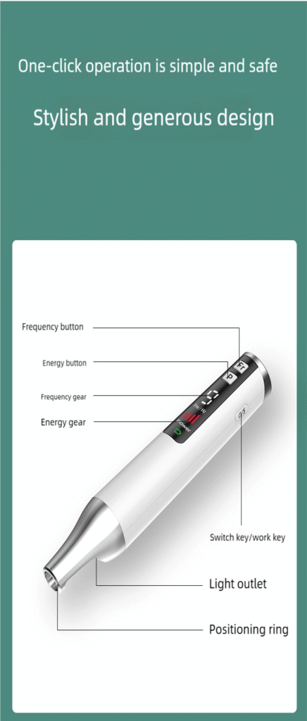 pf6 portable laser skin blemish remover pen 9 level intensity for tattoo, freckle, mole & skin tag removal | hd display & one click operation