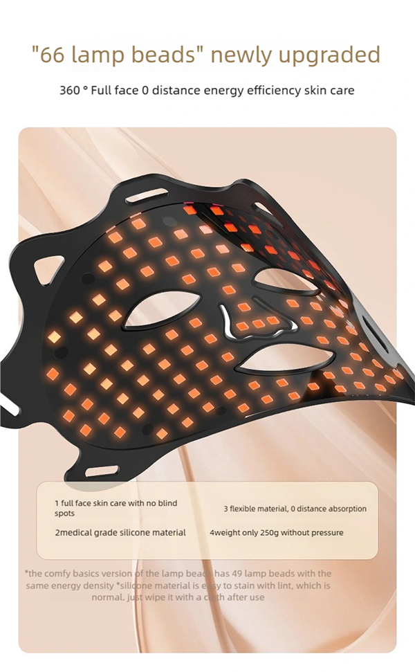 f2 upgraded led light therapy mask fda certified red & near infrared light facial mask for skin rejuvenation,brightening & barrier repair