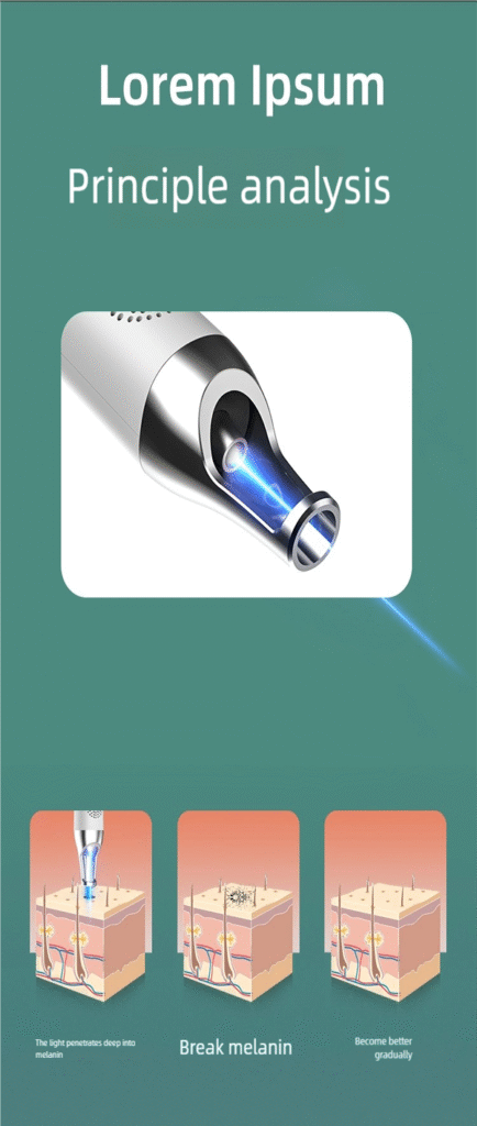 pf6 portable laser skin blemish remover pen 9 level intensity for tattoo, freckle, mole & skin tag removal | hd display & one click operation