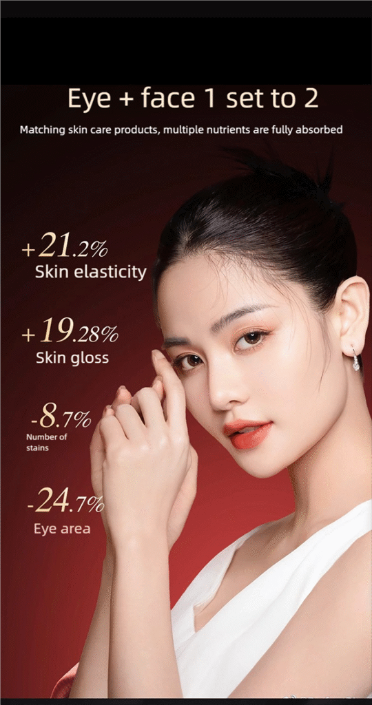 dual mode multifunctional beauty instrument 7 pole probe with ems microcurrent & red light therapy for face & eye care