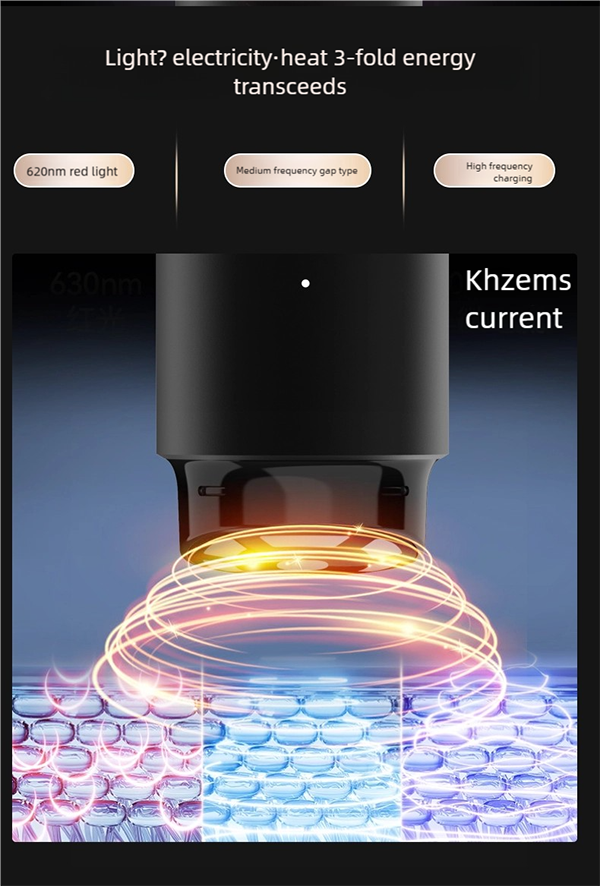 dual mode multifunctional beauty instrument 7 pole probe with ems microcurrent & red light therapy for face & eye care