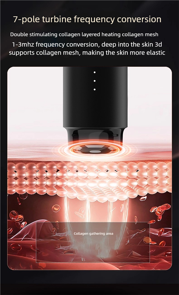 dual mode multifunctional beauty instrument 7 pole probe with ems microcurrent & red light therapy for face & eye care