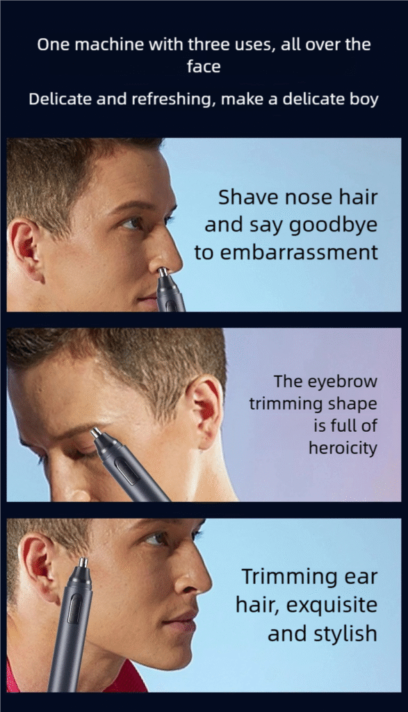 all in one rechargeable nose hair trimmer for men 3 in 1 eyebrow & ear hair groomer